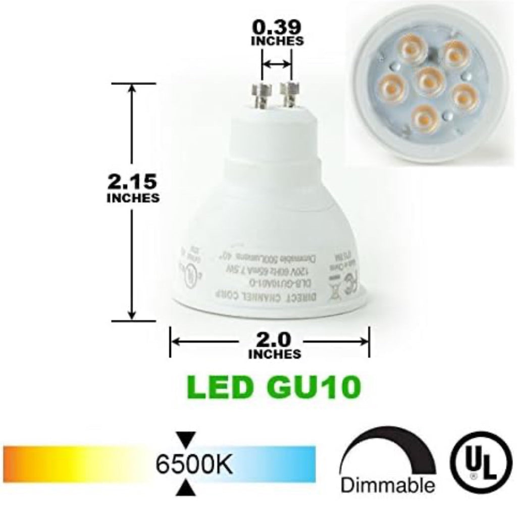 Direct-Lighting H System Daylight White 6000K GU10 Base LED Track Lighting Head