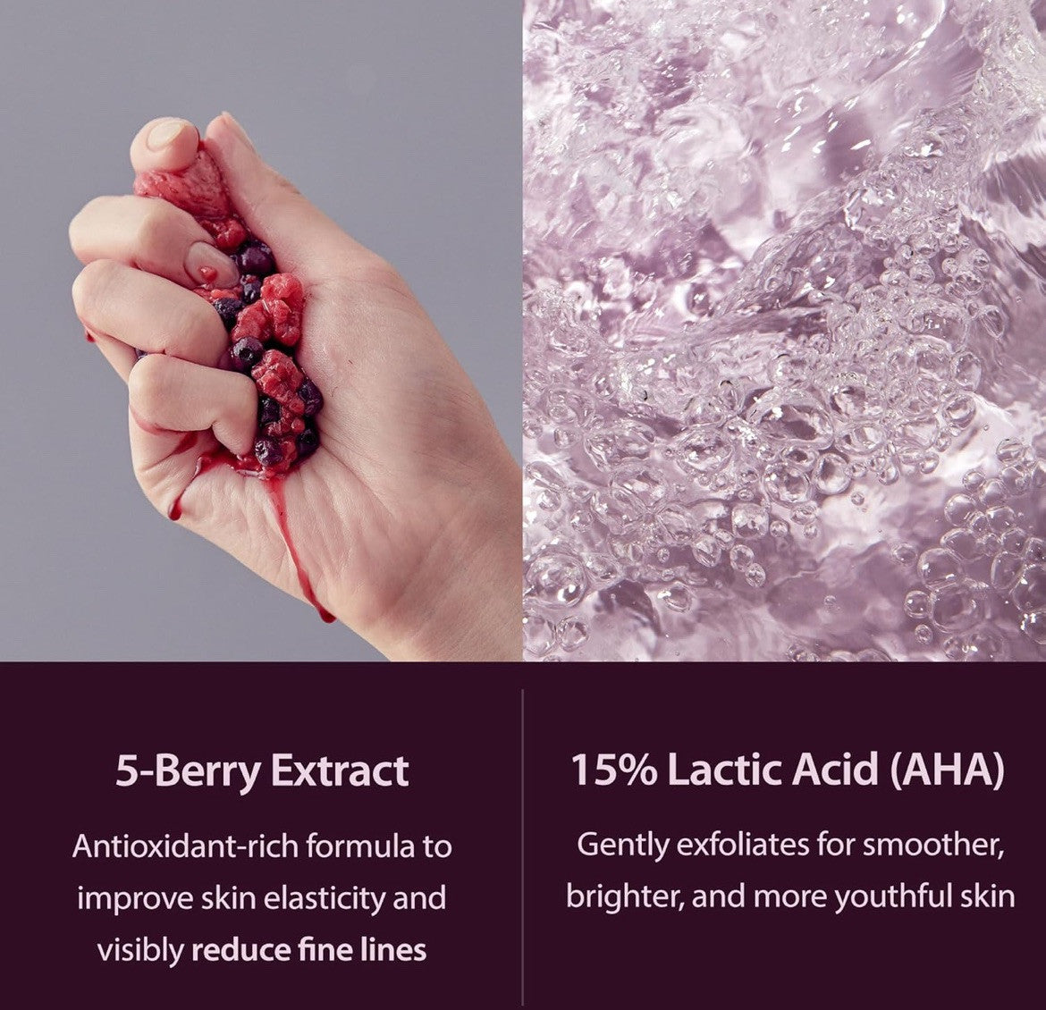 Korean Skincare Patting splash mask rejuvenating purple berry 150ml pore care