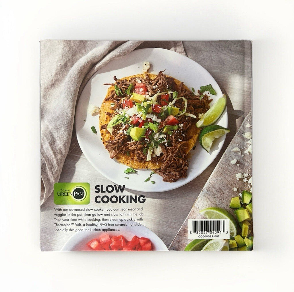 GreenPan Elite Electric Slow Cooker Cookbook, Hardcover, 50 Simple Step Recipes