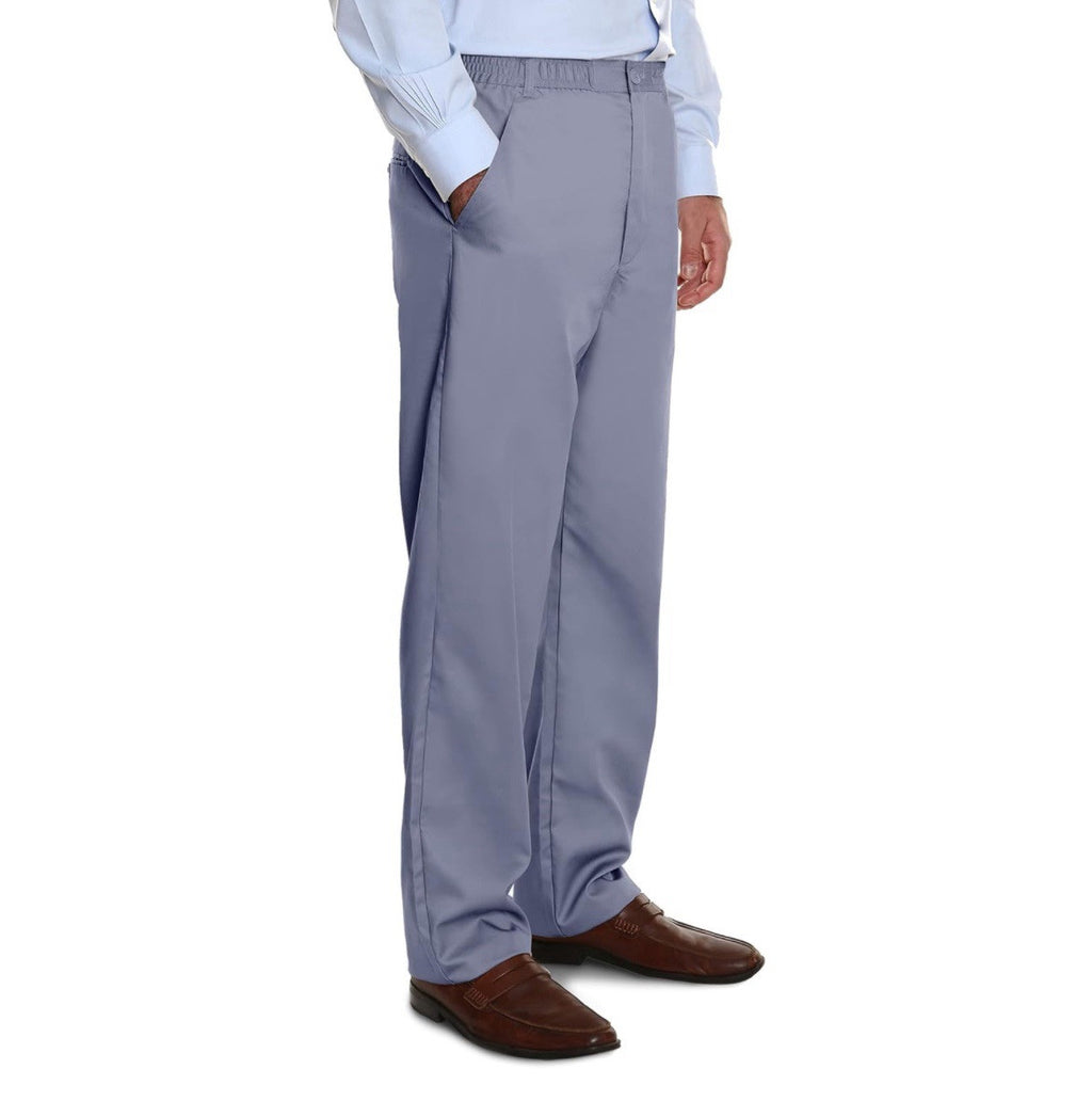 Pembrook Mens Elastic Waist Pants Casual Pants Gray Washable No Wrinkle Size XL