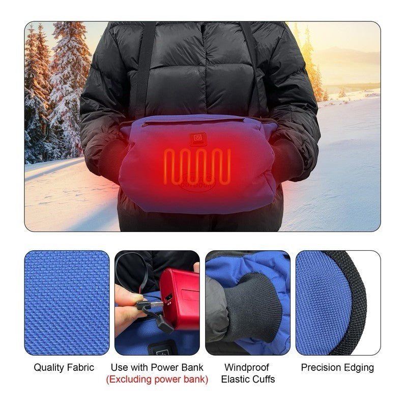 Mydays Heated Hand Warmer Pouch, Electric Heated Hand Muff with 3 Heat Modes