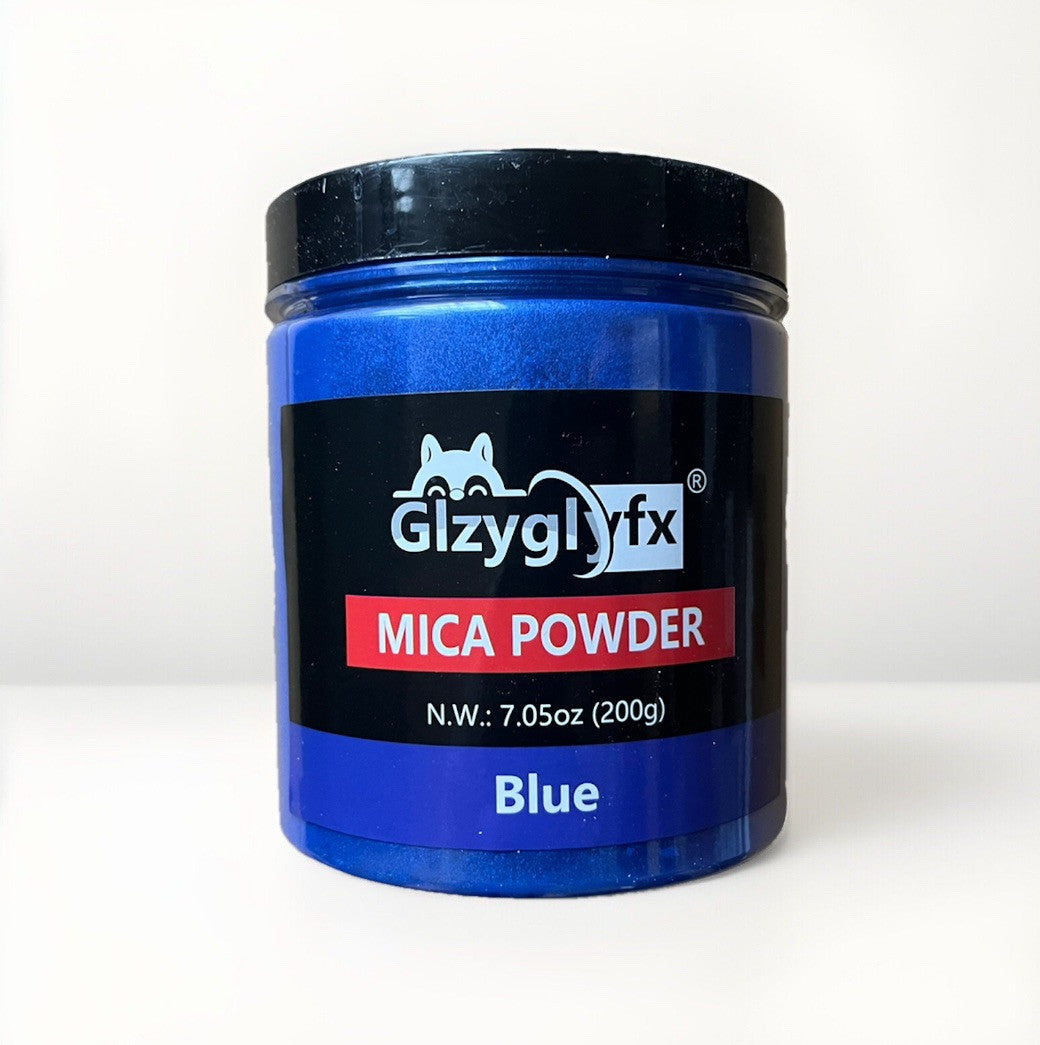 200G Premium Mica Pigment Powder - Glzyglfx Cosmetic Grade, Non-Toxic Color Blue