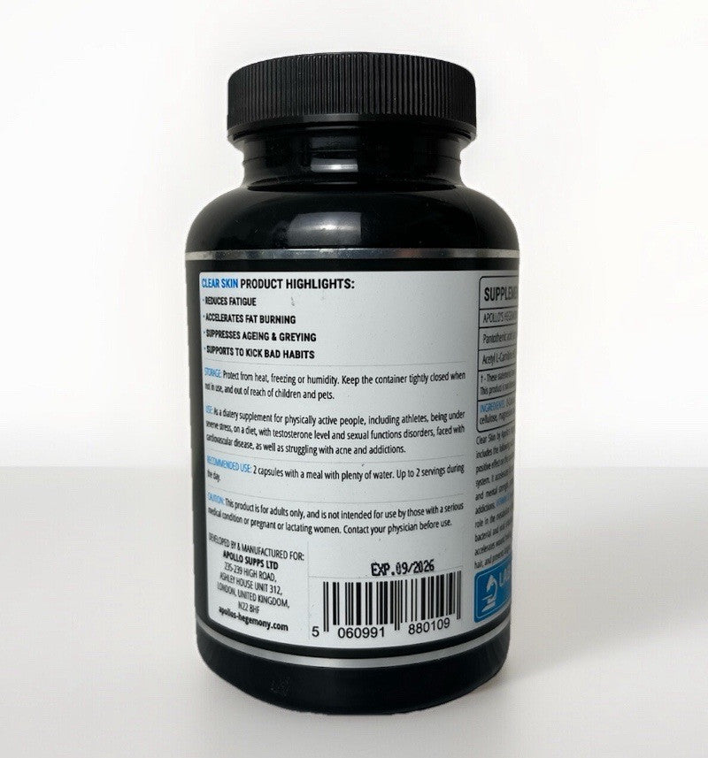 APOLLO'S HEGEMONY Clear Skin Pantothenic Acid and Acetyl-L-Carnitine 160 Capsule