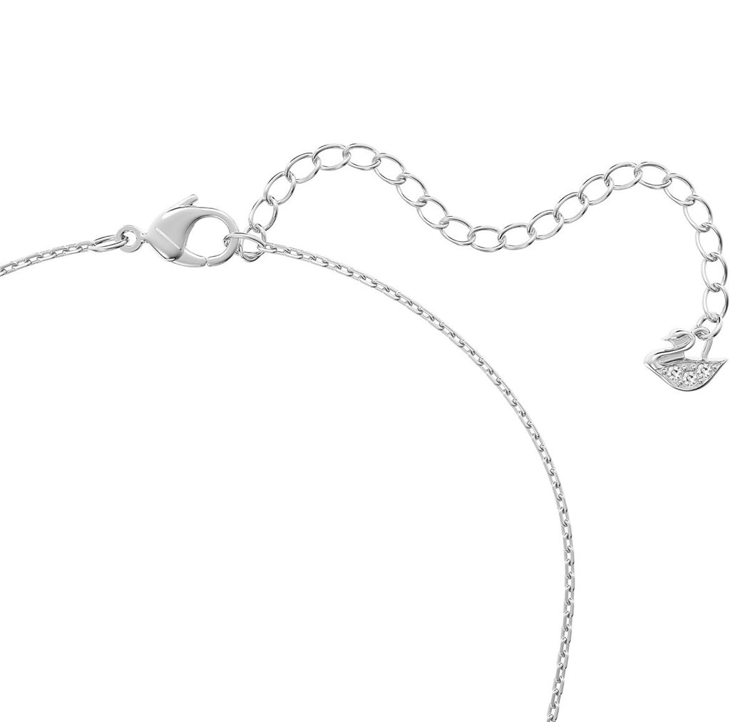 Swarovski Eternal Flower Women's Pink Crystal Rhodium-plated Necklace 5642870