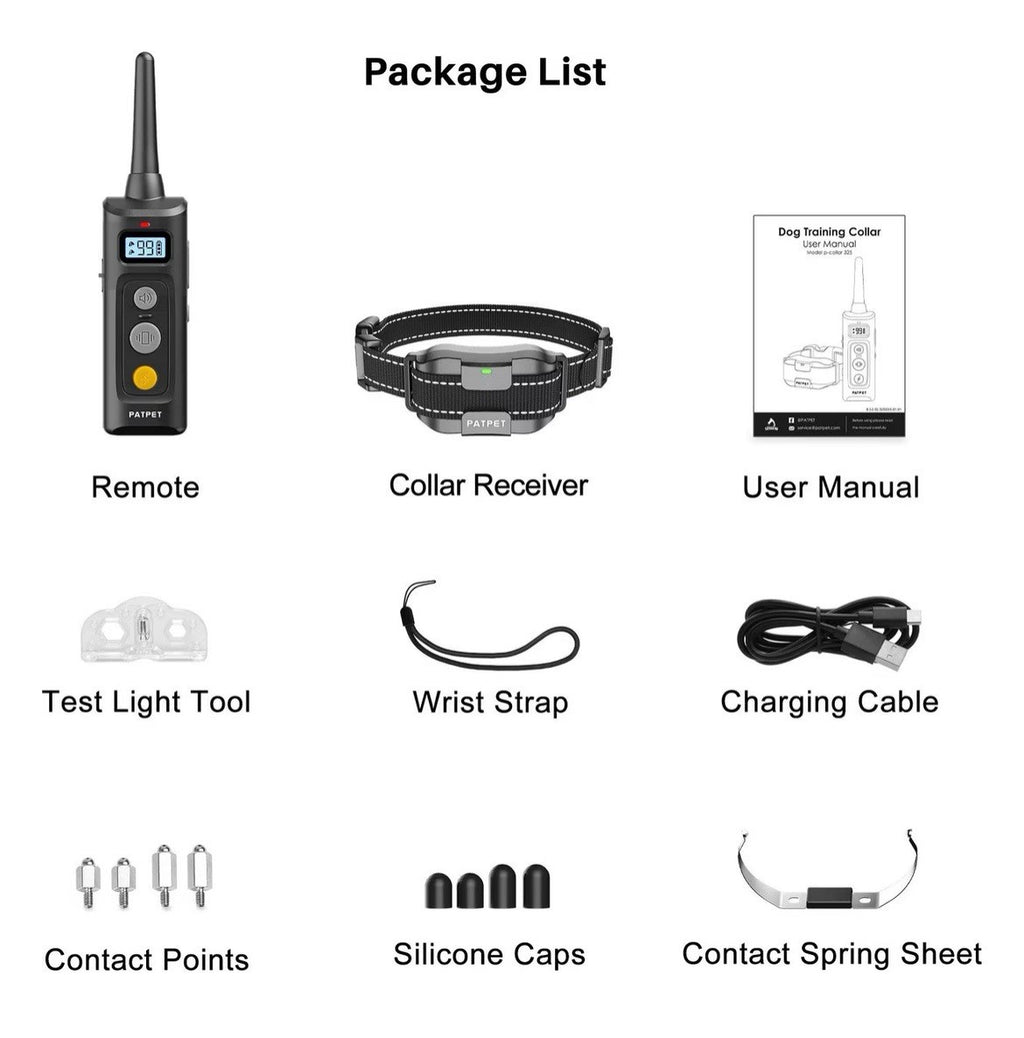 Patpet Dog Training Collar Remote 2000FT Anti Bark & Waterproof